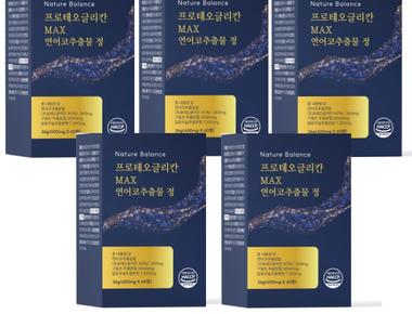 네이처발란스 프로테오글리칸 MAX 360mg 연어코연골추출물 60정 연어코추출물 2형콜라겐, 60정, 5개