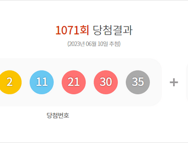 로또 1071회 당첨결과 및 1072회 분석