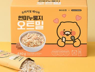 헤이오트 카카오프렌즈 현미누룽지 오트밀 20p, 640g, 1개