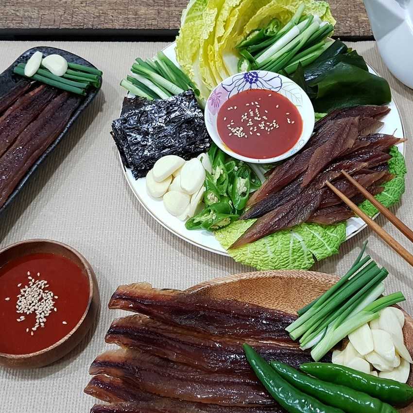 해탕 과메기 야채세트 (백종원 맛남의 광장)~포항 구룡포과메기, 1박스, (야채세트 10마리 20쪽)300g내외