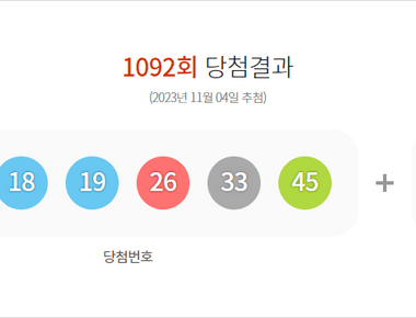 로또 1092회 당첨결과 및 1093회 분석