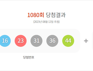 로또 1080회 당첨결과 및 1081회 분석