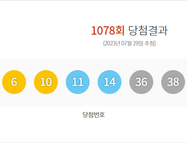 로또 1078회 당첨결과 및 1079회 분석