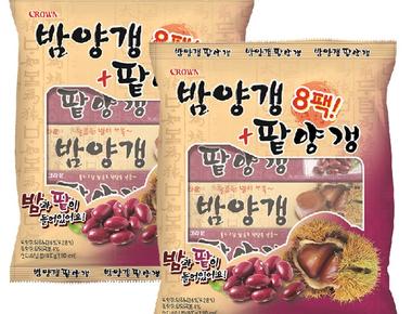 크라운 밤양갱 50g x 4p + 팥양갱 50g x 4p